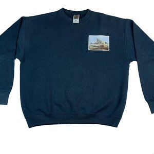 Inner Decay Patch on Navy Crewneck